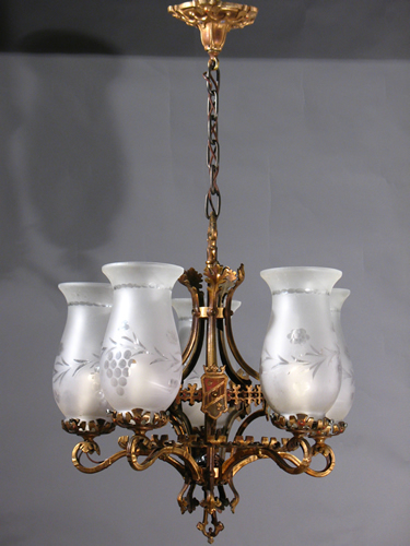 5-Light Bronze Gothic Chandelier